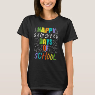 Math Teacher Happy 100th Day of School Equations 3 T-Shirt
