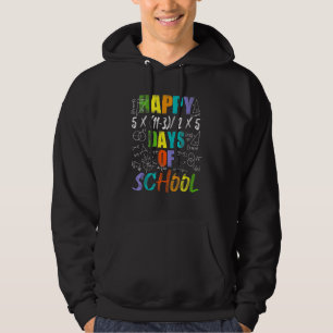 Math Teacher Happy 100th Day Of School Equations Hoodie
