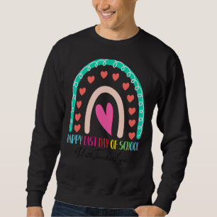 Math Teacher Happy Last Day School Rainbow Sweatshirt