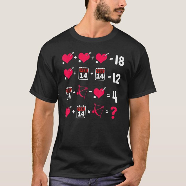 Math Teacher Humor 14th Of February Order Of Opera T-Shirt (Front)