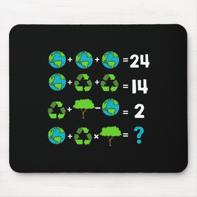 Math Teacher Humour Day Of Earth Order Of Operatio Mouse Mat (Front)