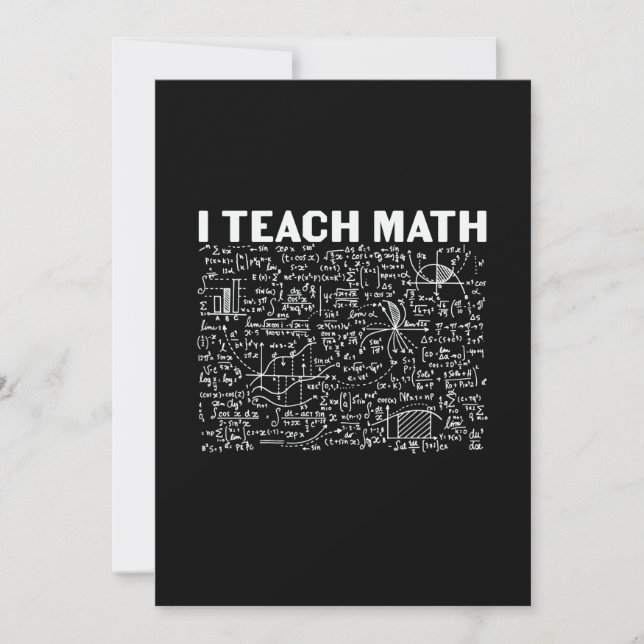 Math Teacher I Teach Math Holiday Card (Front)