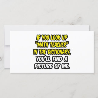 Math Teacher In Dictionary...My Picture