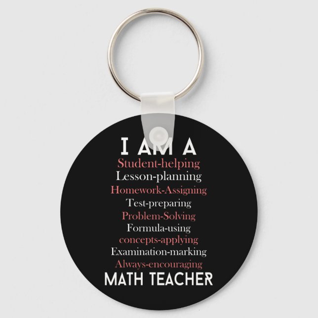 Math teacher key ring (Front)