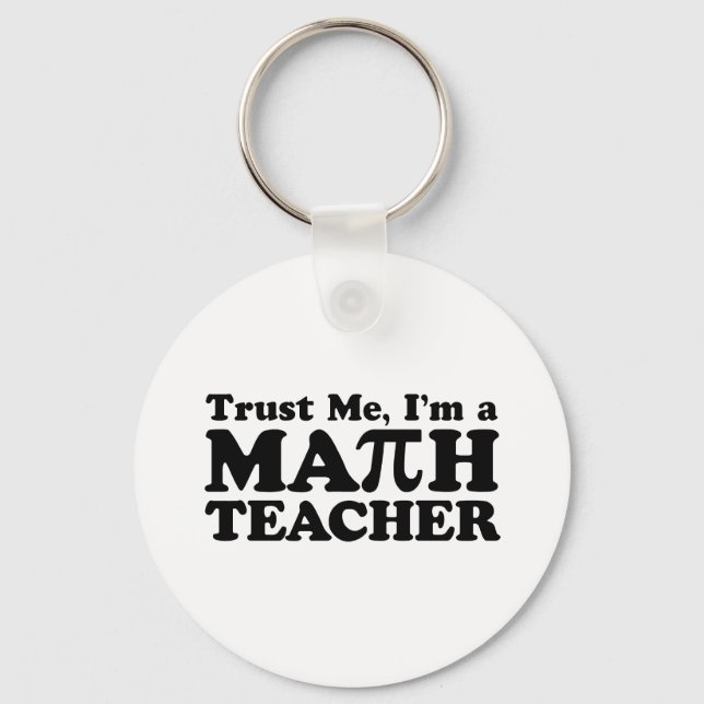 Math Teacher Key Ring (Front)