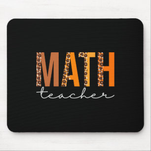 Math Teacher Leopard Squad Cute Fall Autumn Thanks Mouse Mat