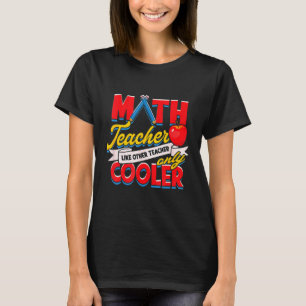 Math Teacher Like Other Teacher Only Cooler Back T T-Shirt