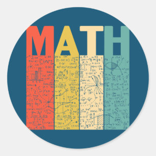 Math Teacher Love Math  Classic Round Sticker
