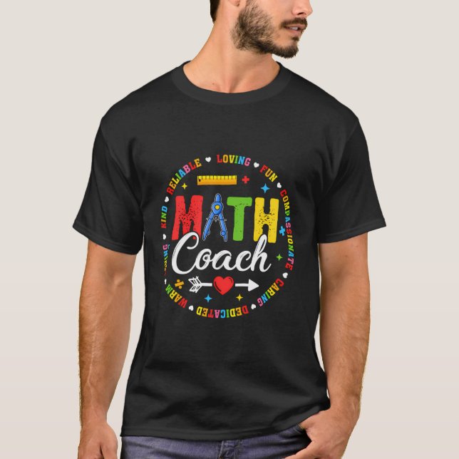 Math Teacher Lover Teaching Back To School Funny M T-Shirt (Front)