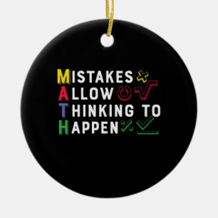 Math Teacher Math Allow Happen Ceramic Tree Decoration