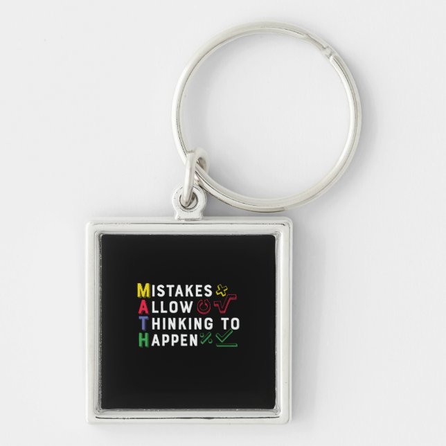 Math Teacher Math Allow Happen Key Ring (Front)