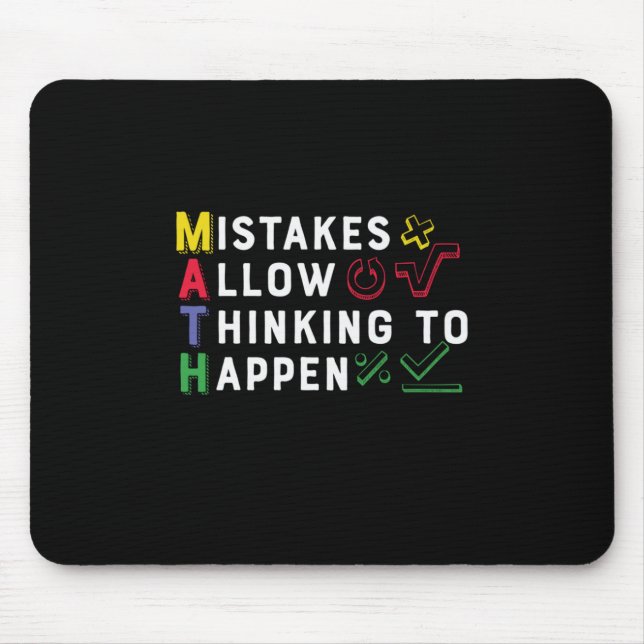 Math Teacher Math Allow Happen Mouse Mat (Front)