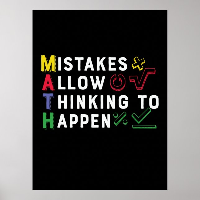 Math Teacher Math Allow Happen Poster (Front)