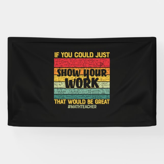 Math Teacher Math If You Could Just Banner (Horizontal)