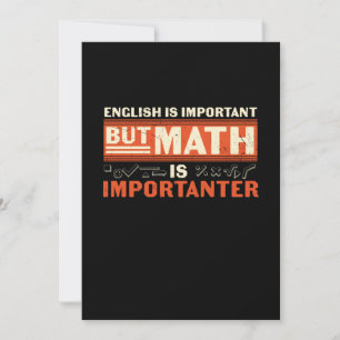 Math Teacher Math Is Importanter Holiday Card