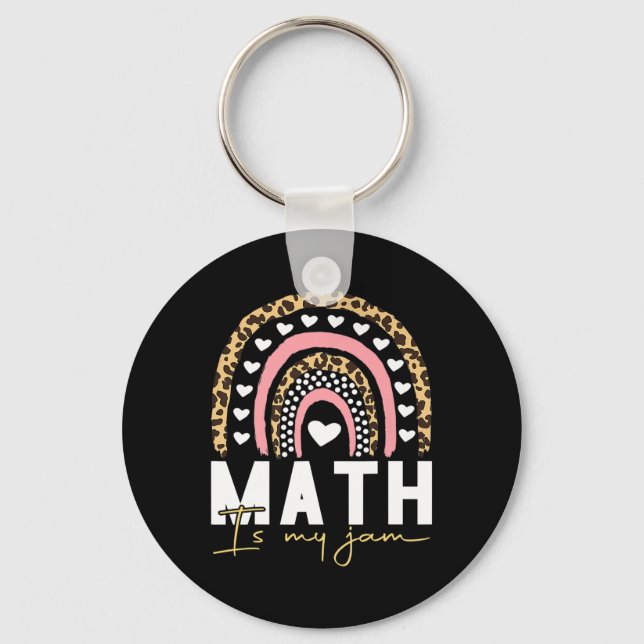 Math Teacher - Math is My Jam Back To School Key Ring (Front)