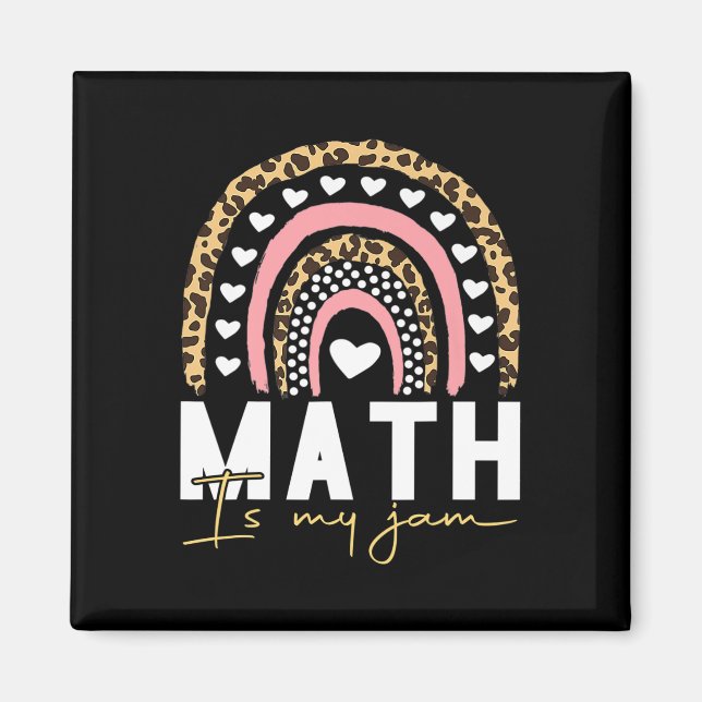 Math Teacher - Math is My Jam Back To School Magnet (Front)