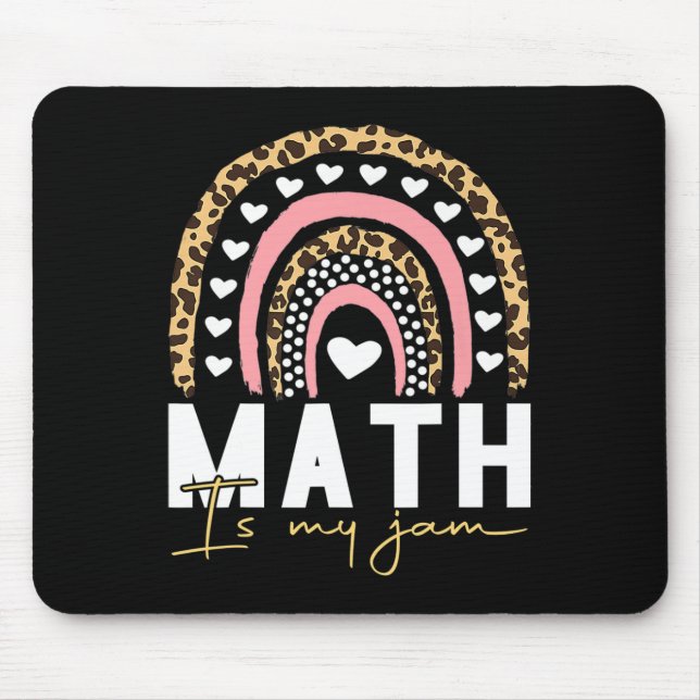 Math Teacher - Math is My Jam Back To School Mouse Mat (Front)