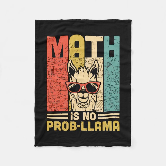 Math Teacher Math Is No Problem Fleece Blanket (Front)
