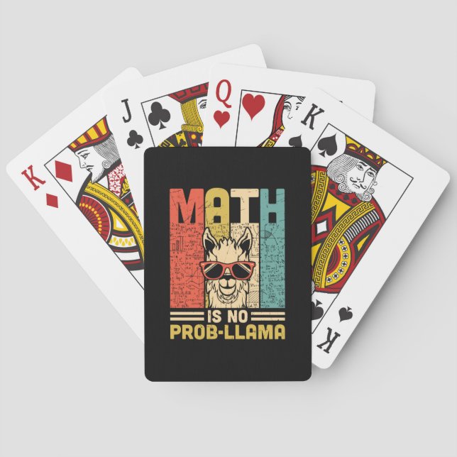Math Teacher Math Is No Problem Playing Cards (Back)