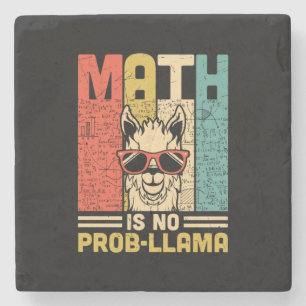 Math Teacher Math Is No Problem Stone Coaster