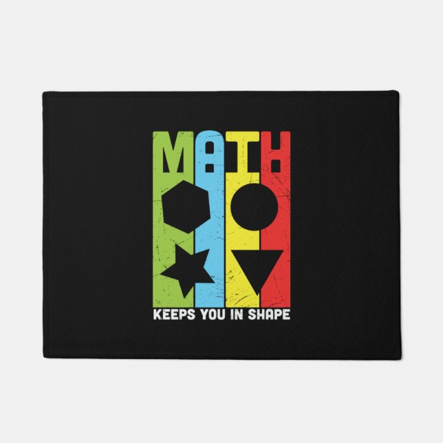 Math Teacher Math Keeps You In Shape Doormat (Front)