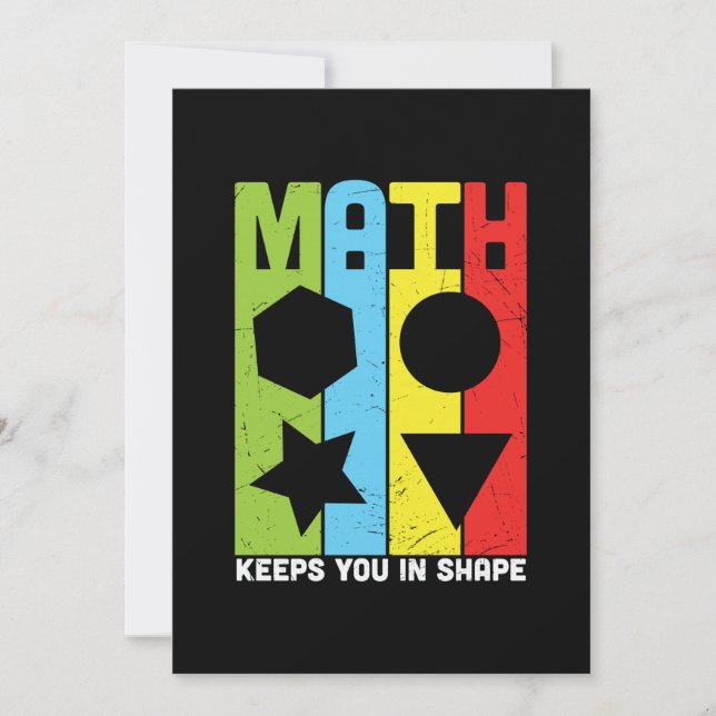 Math Teacher Math Keeps You In Shape Invitation (Front)