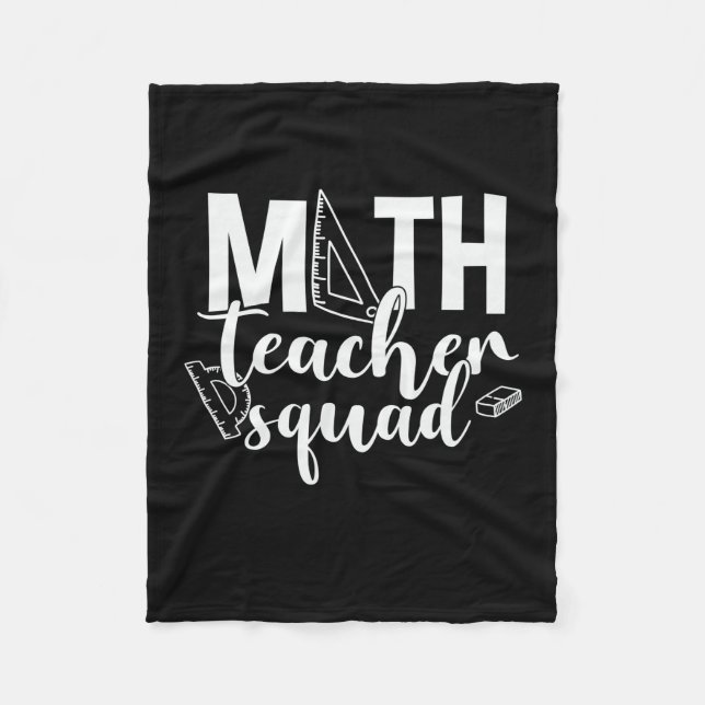Math Teacher Math Teacher Squad Fleece Blanket (Front)