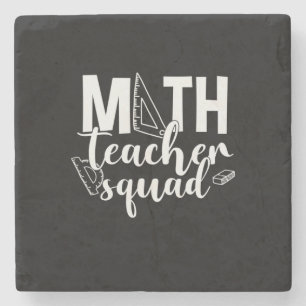 Math Teacher Math Teacher Squad Stone Coaster