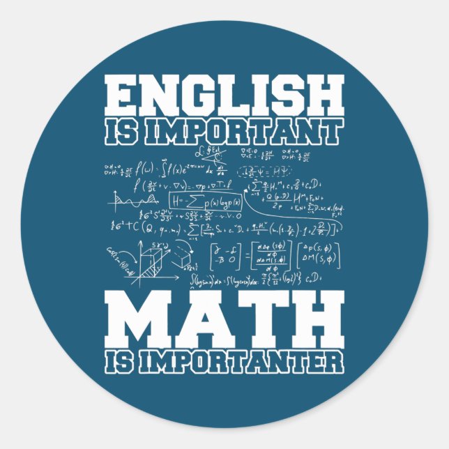 Math Teacher Math Teaching Mathematics Math Classic Round Sticker (Front)