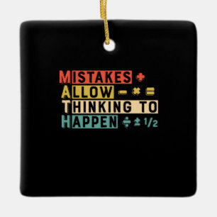 Math Teacher Math Thinking To Happen Ceramic Ornament