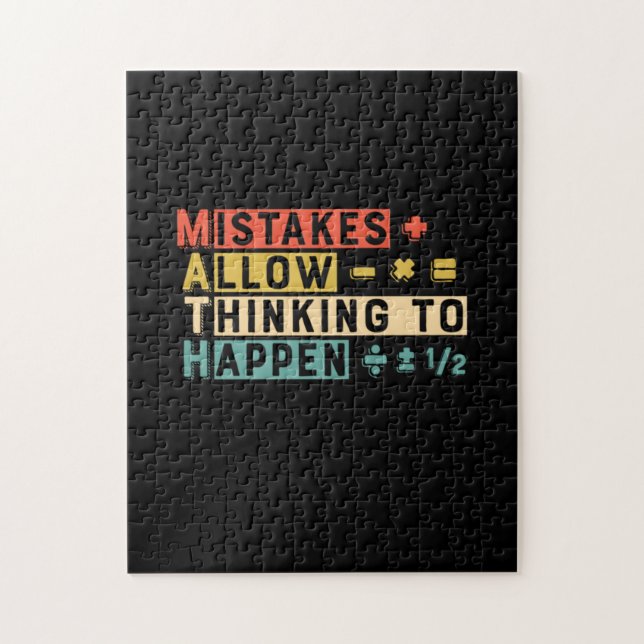 Math Teacher Math Thinking To Happen Jigsaw Puzzle (Vertical)
