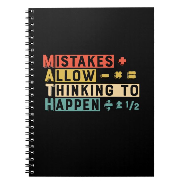 Math Teacher Math Thinking To Happen Notebook (Front)