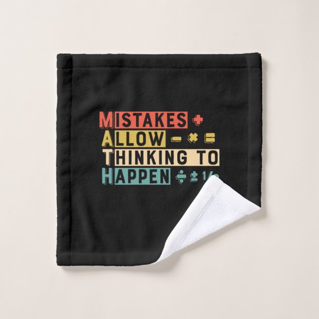 Math Teacher Math Thinking To Happen Wash Cloth (Wash Cloth)