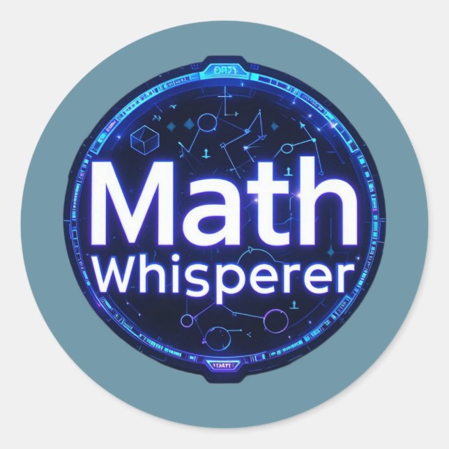 Math Teacher Math Whisperer Classic Round Sticker (Front)