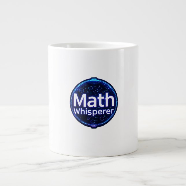 Math Teacher Math Whisperer Large Coffee Mug (Front)