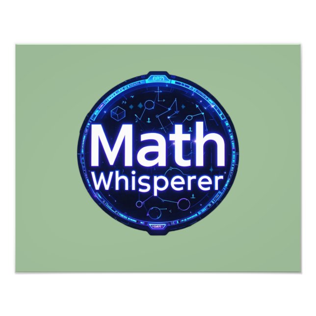 Math Teacher Math Whisperer Photo Print (Front)