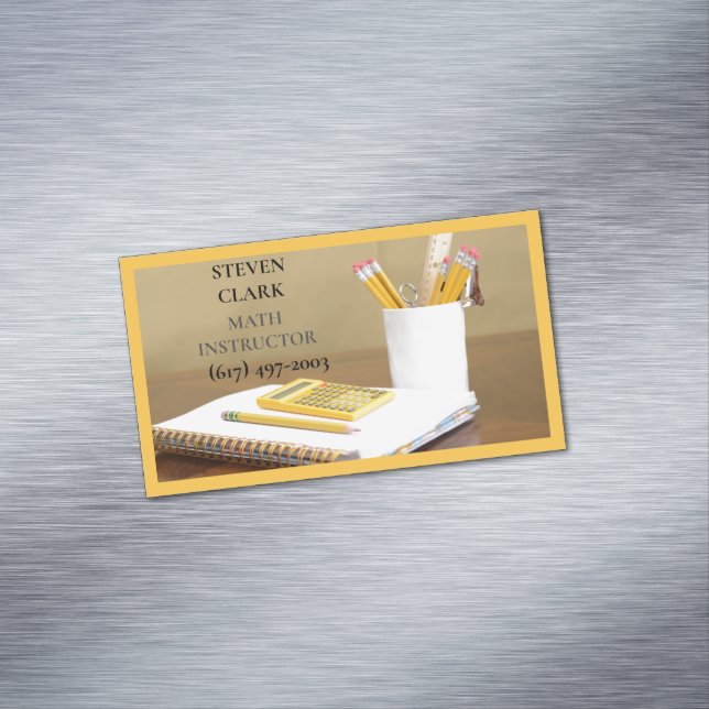 Math Teacher/Mathematician/back to school  Magnetic Business Card (In Situ)