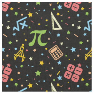Math Teacher - Mathematics Symbols Pattern Fabric