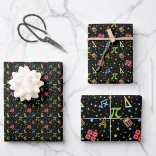 Math Teacher - Mathematics Symbols Pattern Wrapping Paper Sheet