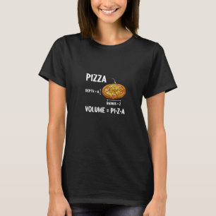 Math Teacher Nerd Pizza Volume Formula Geek T-Shirt