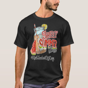 Math Teacher Off Duty Summer Break Sweet Summer Ti T-Shirt