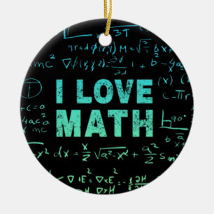 Math Teacher Or Mathematics Professor And Student Ceramic Tree Decoration