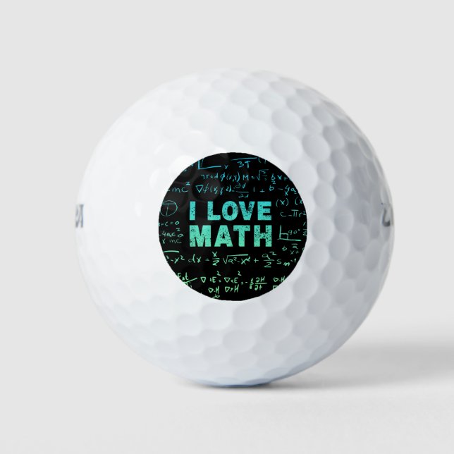 Math Teacher Or Mathematics Professor And Student Golf Balls (Front)