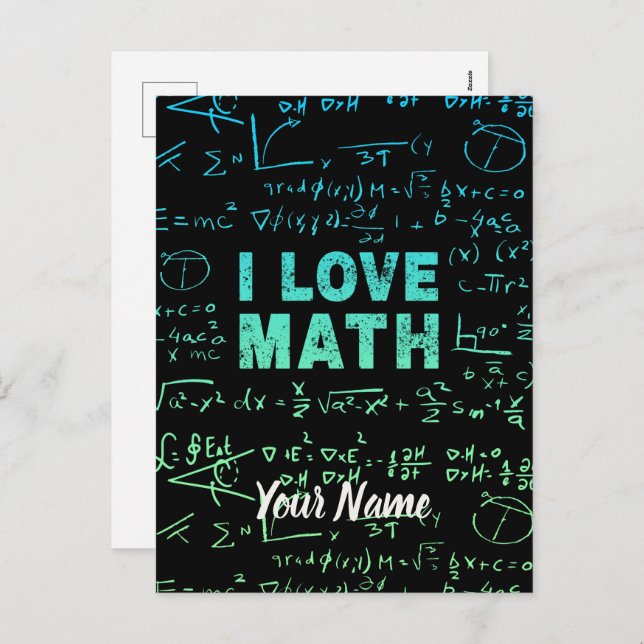 Math Teacher Or Mathematics Professor And Student Holiday Postcard (Front/Back)