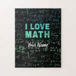 Math Teacher Or Mathematics Professor And Student Jigsaw Puzzle<br><div class="desc">Math design for math teacher and math student and all numbers friends. Math vintage artwork for math scientists and researchers at university and school for pupils and students. Math souvenir for algebra and fraction calculation retro friends. Math design for math teachers and math students for scientists and students who love...</div>