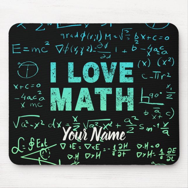Math Teacher or Mathematics Professor and Student Mouse Mat (Front)