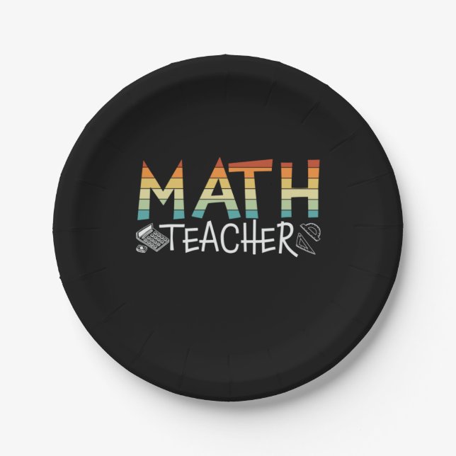 Math Teacher Paper Plate (Front)