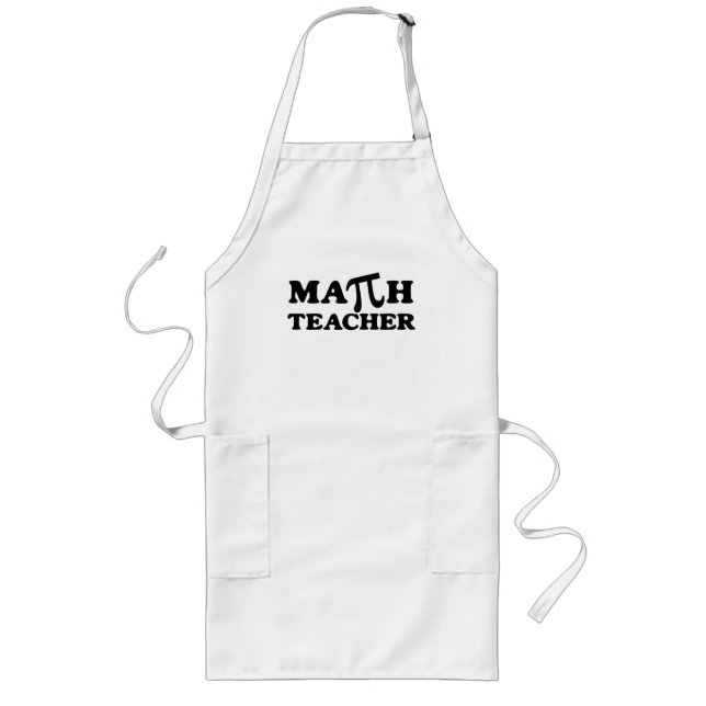 Math Teacher PI Long Apron (Front)