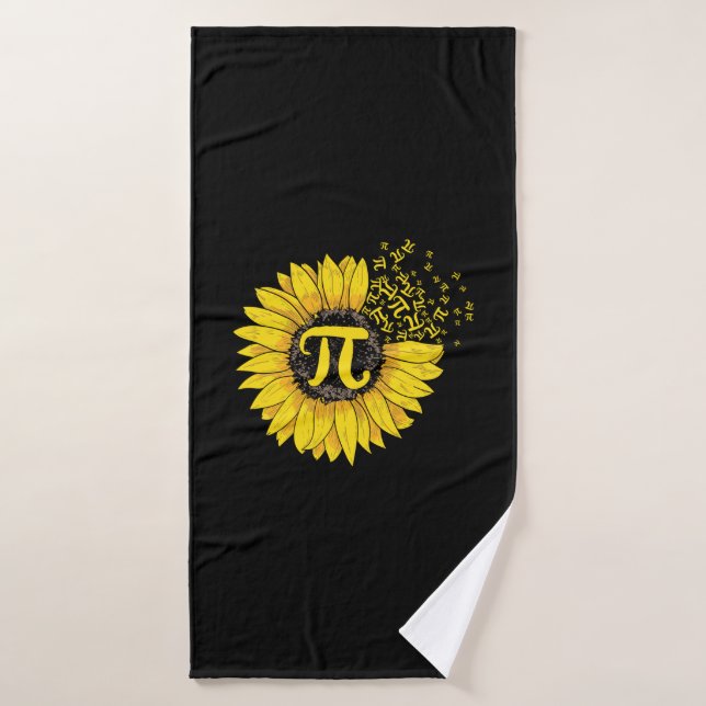 Math Teacher Pi Number Sunflower Bath Towel (Bath Towel)